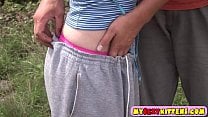Small teenage pussy fucked outdoors Small teenage pussy fucked outdoors