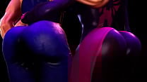 Juri  amp  Chun li shake their giant asses