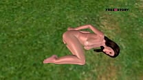 An animated 3D cartoon porn video of a cute girl laying on ground and masturbating using cucumber An animated 3D cartoon porn video of a cute girl laying on ground and masturbating using cucumber