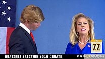 Donald Drumpf fucks Hillary Clayton during a debate