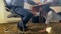 trainee sucks the bosses cock for her career under the desk in the office and swallows his cum business bitch trainee sucks the bosses cock for her career under the desk in the office and swallows his cum business bitch