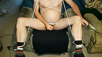 Edgar293 in restrained masturbation with a cumshot