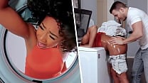 Touching my Girlfriend 039 s Black sMom Stuck in the Washing Machine MILFED