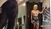 Upskirt view on pussy  Blonde with big tits try on haul see throug clothes Upskirt view on pussy  Blonde with big tits try on haul see throug clothes