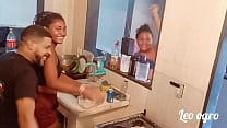 Na cozinha onde come ccedil ou toda a putaria com Myllena Rios