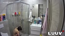 LUUV Sexy Kareflore films her homemade shower routine for her real show