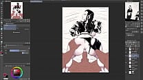 Speed art Commission  One Piece  Aokiji fucking Robin  vegapunk costume 