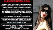 Hotkinkyjo anal fisting amp prolapse in black boots