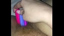 Stretched out with pens  vibrators  dildos and dog toys Stretched out with pens  vibrators  dildos and dog toys