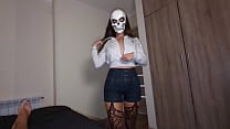 This sexy milf ghost only comes on Halloween night