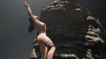 Lara goes Primal Nude Lara All Cutscenes Movie Part 1