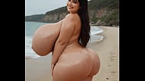 BBW at the beach AI Generated