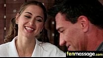 Massage Girl Sucks the Tip for a Tip 17