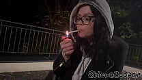 Smoking at Cold Night after shooting    but don rsquo t worry Boobs will be too