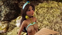 Disney Futa Raya gets creampied by Jasmine 3D Porn
