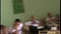 Ebony gets group cumshots 3