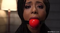 Master in leather anal fucks ebony slave Master in leather anal fucks ebony slave