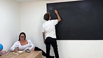 Spoiled Indisciplined Fuck And Creampie His Hot Teacher In Time In The Classroom