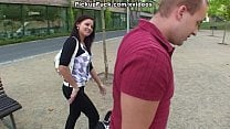 brunette sucks dick on a bench near the mall brunette sucks dick on a bench near the mall