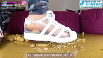 Sneaker Crush adidas superstars crushing barefoot stinky sweaty feet crush Sneaker Crush adidas superstars crushing barefoot stinky sweaty feet crush