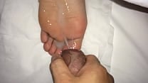 s feet with cumshot