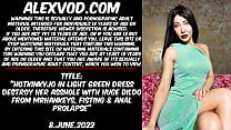 Hotkinkyjo in light green dress destroy her asshole with huge dildo from mrhankeys  fisting  amp  anal prolapse Hotkinkyjo in light green dress destroy her asshole with huge dildo from mrhankeys  fisting  amp  anal prolapse