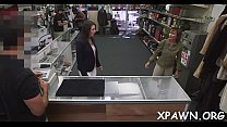 Lovely whore has sex in shop