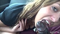Echte Strassen Nutte im Auto gefickt von Fl uuml chtling Deutsch German Hooker
