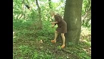 Mature well padded blonde Sharone Lane seduced young guy in the forrest