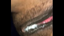 Clitlick2 creaming ebony  wet pussy dropping with cum