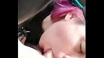 Girl gives road head pt 2
