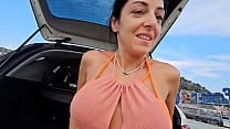 Horny driver fucks me in the supermarket parking lot  Full Video on my Red Page 
