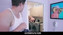 Thick MILF Stepmom Madelyn Monroe StepFamily Sex Orgasm With Stepson On Washing Machine