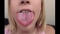 LEAH LUV Sexy 19 YO Blonde Big Cock POV Blowjob and Cum Facial