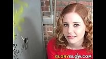 Redhead Cherry Poppens Plays With BBC Gloryhole
