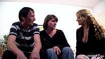 Real German Mature wife with Big natural Tits suprised to FFM Threesome Casting Real German Mature wife with Big natural Tits suprised to FFM Threesome Casting