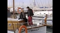 Two Couples Have Good Sex Together on a Great Wooden Boat Two Couples Have Good Sex Together on a Great Wooden Boat