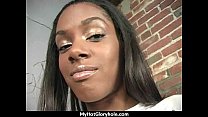 Ebony teen shows off her blowjob skills at gloryhole 25
