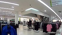 Enchanting czech chick gets tempted in the mall and nailed in pov