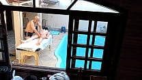 She went to get a massage by the pool and ended up getting a handjob and blowjob She went to get a massage by the pool and ended up getting a handjob and blowjob