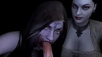 Lady Dimitrascu Double blowjob Resident Evil Porn parody Lady Dimitrascu Double blowjob Resident Evil Porn parody