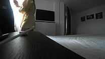 Wife cheats on her husband with an unknown man at home on the bed Real unfaithful Wife cheats on her husband with an unknown man at home on the bed Real unfaithful