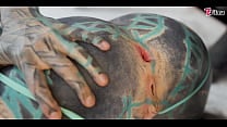 tattoo girl ANUSKATZZ get fucked balls deep in her ass ANAL gape prolapse split tounge blow job punk goth ZF019