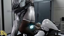 Huge Ass Female Robot gets plowed by hung alien part 1