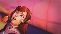 Overwatch D va Blowjob And Cumshot HD
