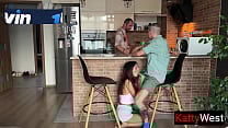 Wife cheats on husband under his nose while he cooks dinner Wife cheats on husband under his nose while he cooks dinner