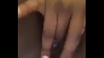 Fingering black fat pussy