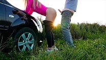 Horny Taxi Driver Fucked Blonde Hard Standing by Car at Sunset Amateur Couple Outdoor Sex Horny Taxi Driver Fucked Blonde Hard Standing by Car at Sunset Amateur Couple Outdoor Sex