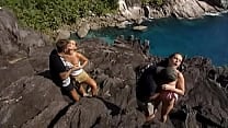 Two Couples Have Hardcore Sex on the Rocks in the Tropics