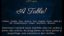 A table French audio femdom milking table sissy cei